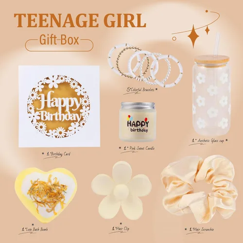 Miniatura 6 de Regalo de cumpleaños para adolescentes, 7 lindos regalos con tareas, ideas de regalo de feliz cumpleaños, artículos modernos y elegantes