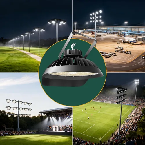 Miniatura 7 de Luces LED de estadio de 350 W para exteriores, luz de mástil alto 52500LM AC100-277V IP65 impermeable 5000 K luz diurna comercial iluminación