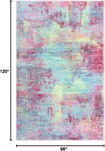 Miniatura 696 de IOHOUZE Alfombra abstracta lavable de 3 x 12 pies para pasillos, antideslizante para cocina, camino de entrada de lana sintética para interiores