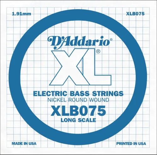 Miniatura 26 de D'Addario XLB020P Guitarra Bajo de Acero Liso Cuerda Simple, Escala Larga, .020