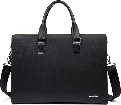 Miniatura 2 de BOSTANTEN Bolso de negocios del ordenador portátil del hombro del maletín del cuero formal para los hombres y las mujeres