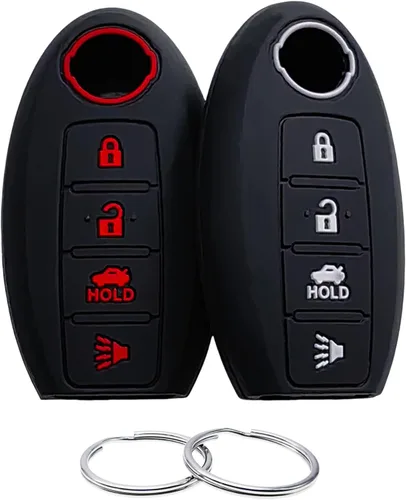 Miniatura 7 de REPROTECTING Funda de goma de silicona para llavero compatible con Nissan 350Z 370Z Altima Armada GT-R Maxima Murano Pathfinder Rogue Select Sentra