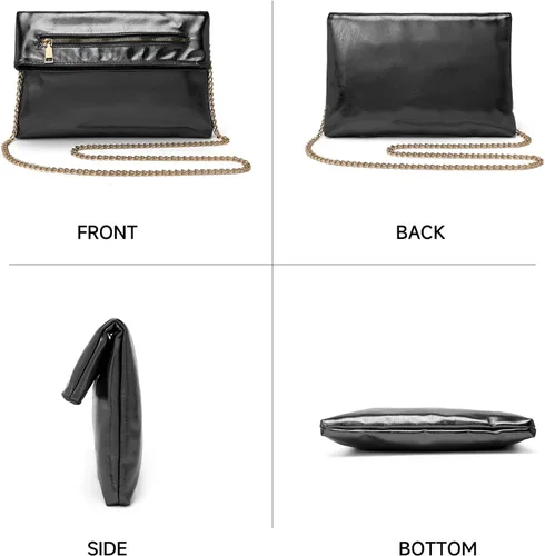 Miniatura 3 de Bolso de mano para mujer, bolso de noche con correa de cadena, sobre de moda, bolso cruzado de boda formal
