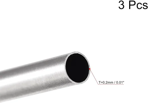 Miniatura 3 de uxcell Tubo redondo de acero inoxidable 304 0.197 in OD 0.008 in espesor de pared 11.811 in longitud 3 piezas