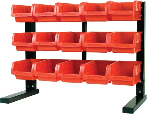 Miniatura 11 de Performance Tool W5196 Bandejas de almacenamiento grandes apilables de 4 piezas (9.25 x 6 x 5 pulg.)