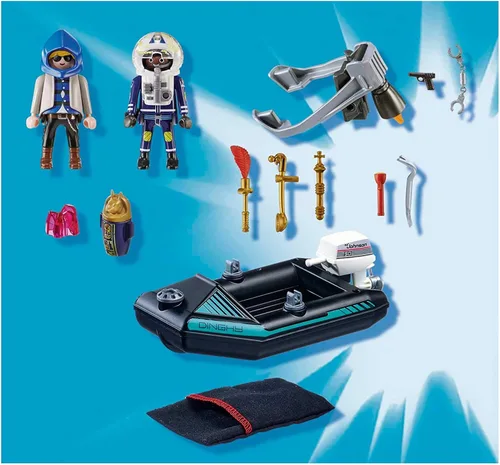 Miniatura 3 de Playmobil Paquete de chorro de policía con barco