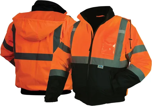 Miniatura 8 de Pyramex RJ32 Series Waterproof Hi-Vis Orange Lime Bomber Jacket with Quilted Lining - Size Large verde lima (Hi Vis Lime)