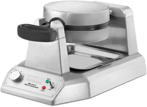 Miniatura 3 de Waring Commercial WW180X waflera belga simple de resistencia alta, placas antiadherentes recubiertas, produce 25 waffles por hora, 120V, 1200W