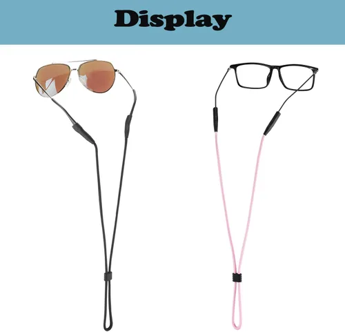Miniatura 7 de Soporte de correa para lentes para lentes de brazos delgados – Correas de soporte para gafas alrededor del cuello – Correas de gafas de sol