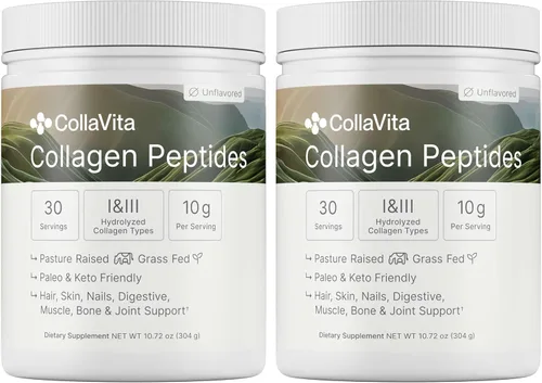 Miniatura 10 de Péptidos de colágeno en polvo de colágeno hidrolizado alimentado con pasto alimentado con pasto, tipo I y III cabello, uñas, piel y articulaciones