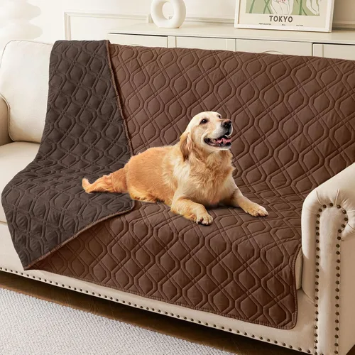 Miniatura 95 de hyha Manta impermeable para perros, manta reversible para cama de mascotas, funda suave para sofá/sillón lavable para perros, fundas impermeables