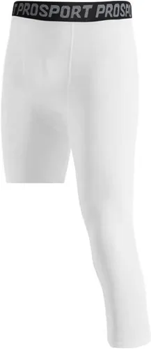 Pantalones de compresión de 3/4 de una pierna para hombre, mallas de baloncesto atléticas para correr, leggings deportivos de capa base capri para
