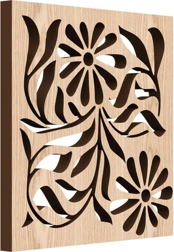 Miniatura 27 de Barryton - Paneles decorativos de madera con calado, extra pequeños, 7 3/8 pulgadas de ancho x 7 3/8 pulgadas de alto x 1/4 pulgadas de alto, roble