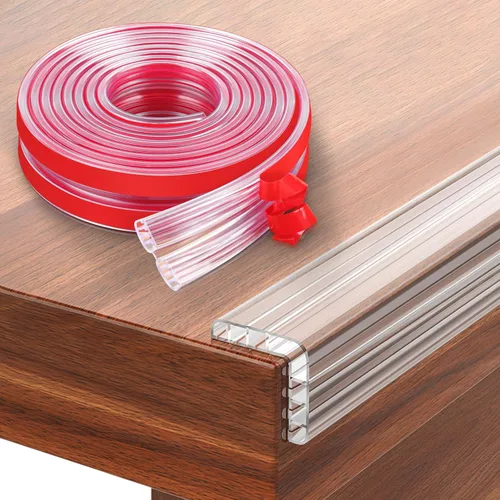 Miniatura 9 de Protector de bordes para bebés, tira protectora de borde transparente, cinta de cubierta de borde afilado, protectores protectores autoadhesivos