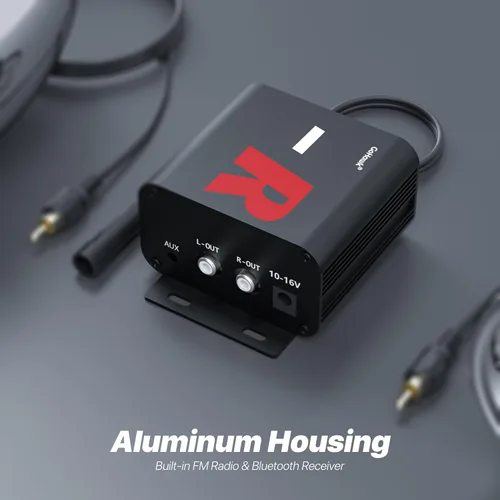 Miniatura 6 de GoHawk Sistema amplificador TJ4-R de 4" Rango completo A prueba de agua Bluetooth Altavoces estéreo de 1 a 1.5 pulgadas para motocicleta Sistema