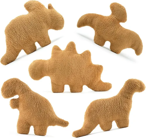 Miniatura 7 de NXCHIZS Almohada de peluche de pepita de dinosaurio, divertido regalo de cumpleaños de pepita de pollo, almohada decorativa de dinosaurio