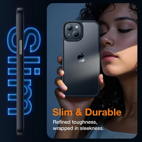 Miniatura 6 de Yriklso Funda para iPhone 15, a prueba de golpes para iPhone 15, protección contra caídas de grado militar, carcasa protectora rígida delgada