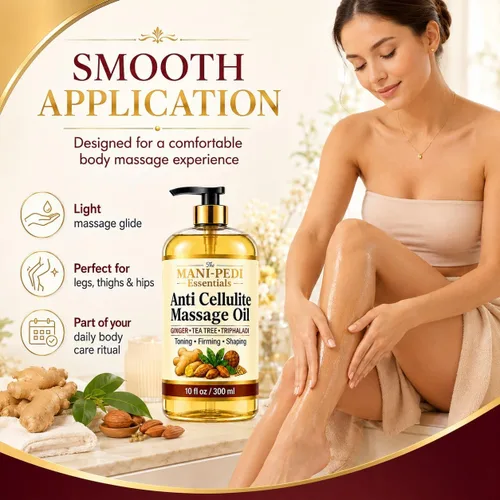Miniatura 7 de TMPE Aceite corporal anticelulítico – Tonifica, reafirma y da forma visiblemente con jengibre, árbol de té y hierbas naturales, fórmula no grasosa