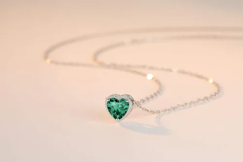 Miniatura 2 de Qings Collar con colgante de piedra natal de plata de ley 925 con colgante de piedra natal, cadena ajustable, caja de regalo de 12 meses, joyería