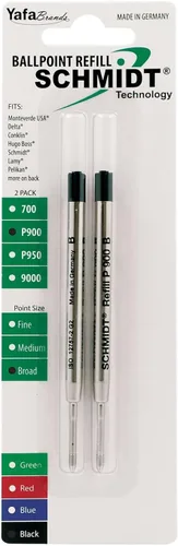 Miniatura 8 de Schmidt P900 Bolígrafo Tc Ball Parker Style Recarga Mediana, Negro, Paquete de 2 Blister (SC58135)