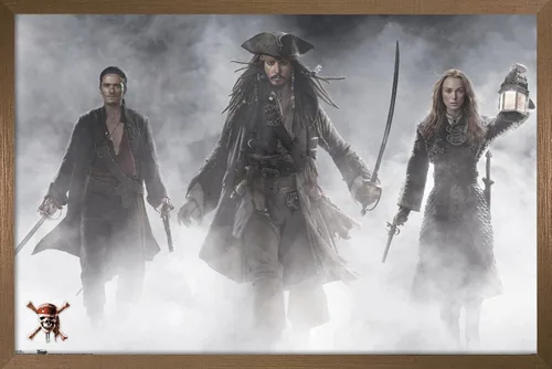 Miniatura 11 de Trends International Disney Pirates of the Caribbean: At World's End - Póster de pared de grupo, 14.725 x 22.375 pulgadas, versión enmarcada