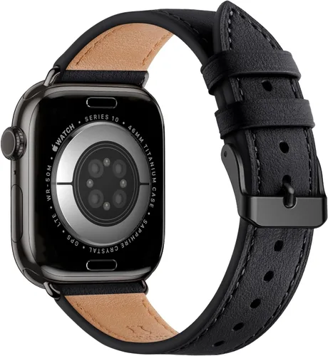 Miniatura 23 de Bestig - Correa compatible para Apple Watch de 38mm, 40mm, correa de repuesto de cuero genuino para iWatch Series 6, SE, 5, 4, 3, 2, 1, Sports &