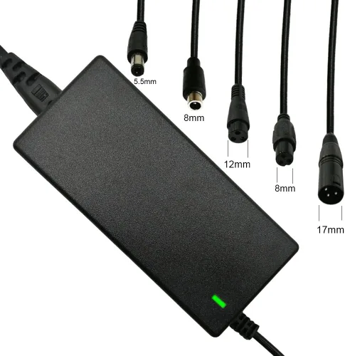 Miniatura 6 de Cargador de 29.4V 2A 5 enchufes para scooter 24V 25.2V 25.6V batería de litio, paquete DC 5.5 * 2.1 con 0.315 in 3 clavijas/0.472 in 3