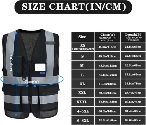 Miniatura 2 de XS Chaleco de seguridad negro para mujer XS