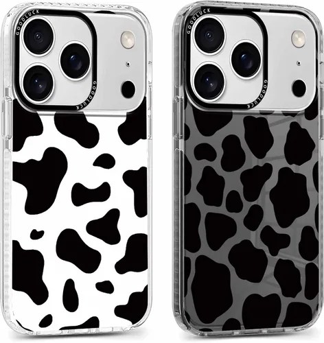 Miniatura 44 de Pack de 2 Fundas con Estampado de Guepardo para Apple iPhone 13 / iPhone 14 de 6.1 Pulgadas, Funda Transparente Linda Coquette con Patrones