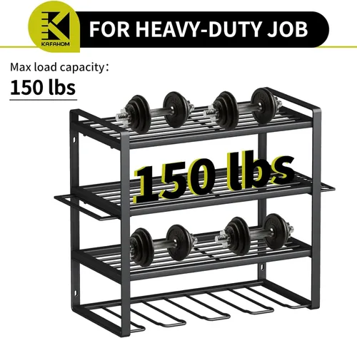 Miniatura 2 de KAFAHOM Organizador de herramientas eléctricas, soportes para taladros de 4 capas para montaje en pared, organizadores de metal resistente y estante