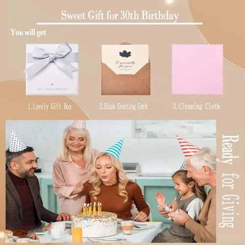 Miniatura 6 de EFVISD Regalos de cumpleaños para mujeres, collar de plata para mamá, hija, abuela, amiga, hermana, esposa