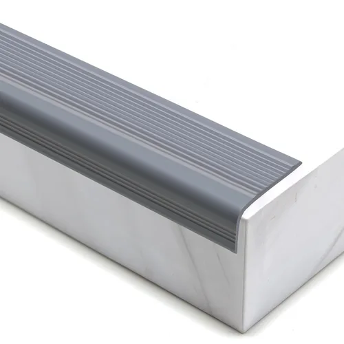 Trimold Escalera antideslizante de vinilo para escaleras, autoadhesivo, antideslizante, peldaños de goma flexible, protector de bordes, moldura para
