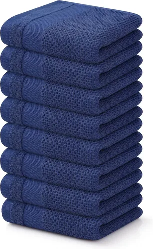 Miniatura 63 de Homaxy Paños de cocina 100% algodón, paquete de 8 – 12 x 12 pulgadas, tejido de gofre, muy suaves y absorbentes, paños de cocina de secado rápido