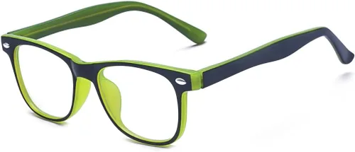 Miniatura 18 de Anteojos con bloqueo de luz azul de computadora para niños y niñas de 3 a 12 años, antifatiga visual Conjunto Negro+azul