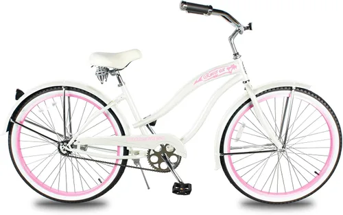 Miniatura 11 de MICARGI Bicicleta híbrida para adultos de 24/26 pulgadas, bicicleta híbrida de 1/7 velocidades para mujeres, hombres, personas mayores, bicicleta