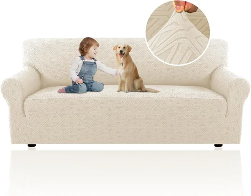 Miniatura 23 de H.Versailtex 2025 Fundas de sofá Jacquard para sofá de 3 cojines, 1 pieza de fundas elásticas para sofá, protector de muebles antideslizante, suave