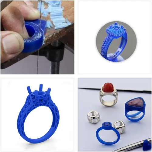 Miniatura 5 de Bloque de cera para tallar cera perdida, herramienta de moldeo de joyería, molde para esculpir 1 libra (bloque de cera azul)