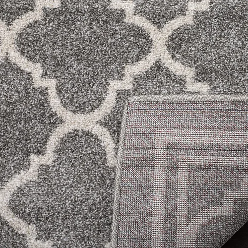 Miniatura 5 de SAFAVIEH - Alfombra de corredor de la colección Amherst, 2.3 x 9 pies, gris oscuro y beige, diseño marroquí de enrejado, no desprende pelusa y fácil