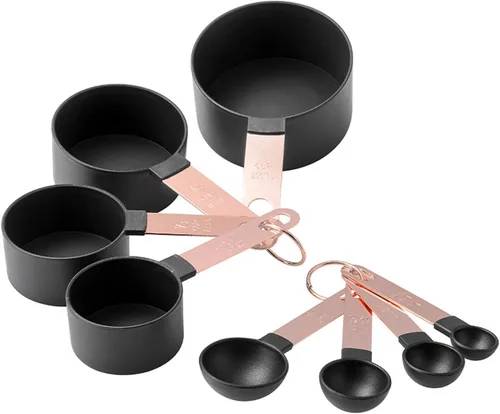Juego de taza medidora y cuchara medidora, juego de 8 tazas medidoras de líquidos o juego de tazas medidoras en seco, juego de cucharas medidoras