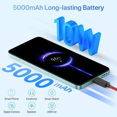 Miniatura 4 de UMIDIGI Teléfono inteligente G5 Android 13, 5000mAh 8+128GB/TF 1TB Expand, Pantalla ultra delgada de 6.6 pulgadas, Cámara AI de 50MP, huella