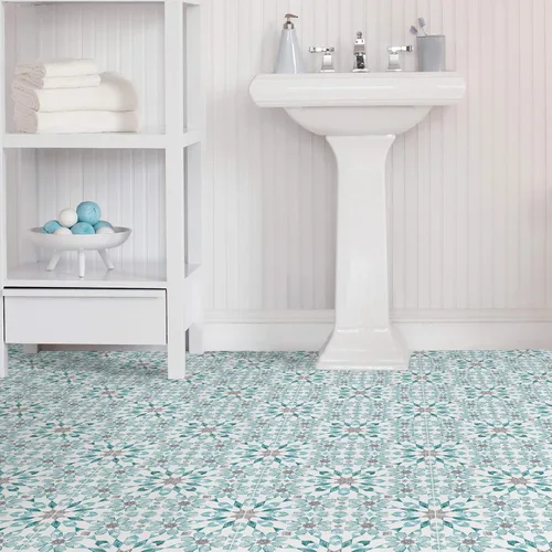 Miniatura 3 de FloorPops FP2949 Radiance Peel & Stick - Azulejos para suelo, color azul