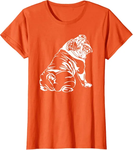 Miniatura 43 de Gracioso Bulldog Inglés playera perro Hund playera regalo, Azul (Heather blue)