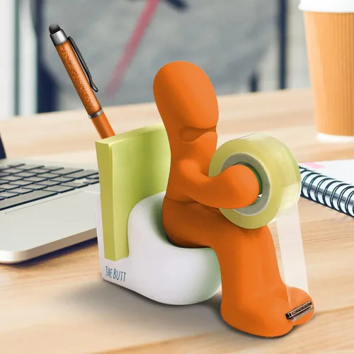 Miniatura 3 de Dispensador de cinta de suministros de oficina "The Butt", bonito y divertido accesorio de escritorio para oficina, hogar o escuela, el escritorio