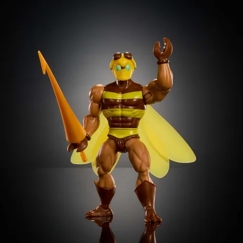 Miniatura 5 de Masters of The Universe Origins - Figura de acción Buzz-Off Cartoon Collection, 5.5 pulgadas, líder de abeja de TV de los años 80 alado y con gafas