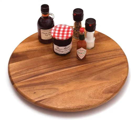 Miniatura 9 de Regalo de boda personalizado, Lazy Susan, regalo de madera grabado, Lazy Susan personalizado, regalo de mamá, regalo de esposa, tocadiscos Lazy Susan
