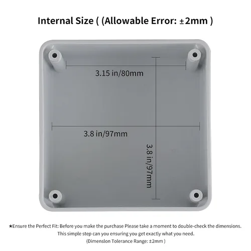 Miniatura 3 de Paquete de 6 cajas de 4" x 4" x 3" de plástico PVC a prueba de polvo e impermeables IP65, cajas de conexiones y conductos para proyectos, gabinete