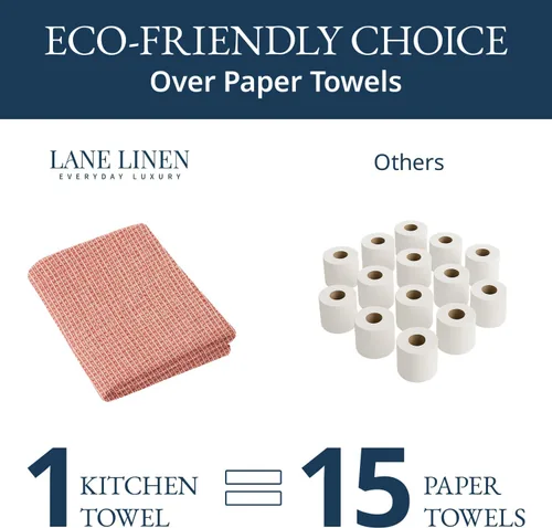 Miniatura 7 de LANE LINEN Juego de Toallas de Cocina de Algodón 100%, Paquete de 6 – Premium, Absorbentes, de Secado Rápido, Toallas de Platos, Toallas de Té, 18