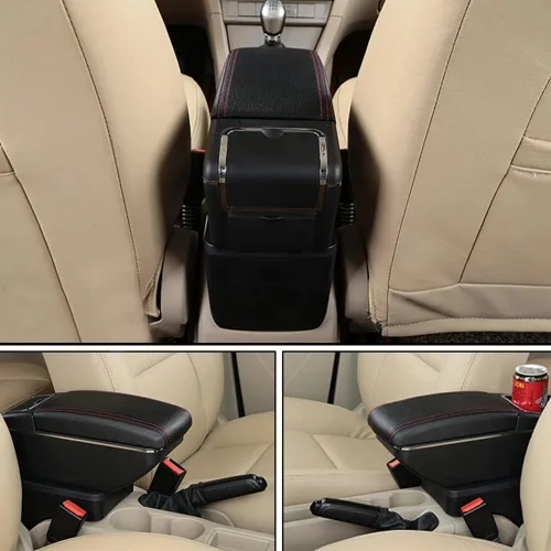 Miniatura 4 de Caja para reposabrazos de automóvil para Hyundai Accent Verna Solaris 2 2017-2020, organizador de consola central, reposabrazos de almacenamiento