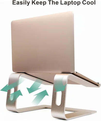Miniatura 5 de Soporte ergonómico de aluminio para laptop, soporte para computadora portátil, elevador desmontable para laptop, soporte para portátil de 10 a 17.3