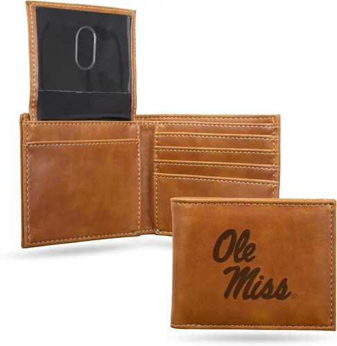 Miniatura 112 de NCAA Rico Industries Cartera Billetera con Grabado Láser Cartera Billetera con Grabado Láser - Diseño Delgado - Gran Regalo